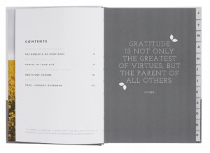 Inside look of the Gratitude Journal