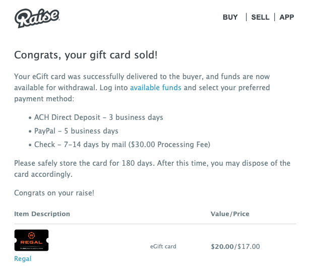how to sell gift cards with Raise